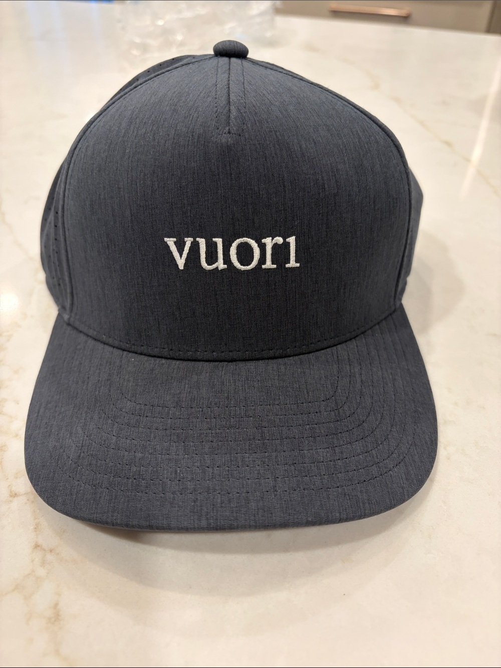 Vuori Men's Navy GWP performance v1 water tech hat cap
